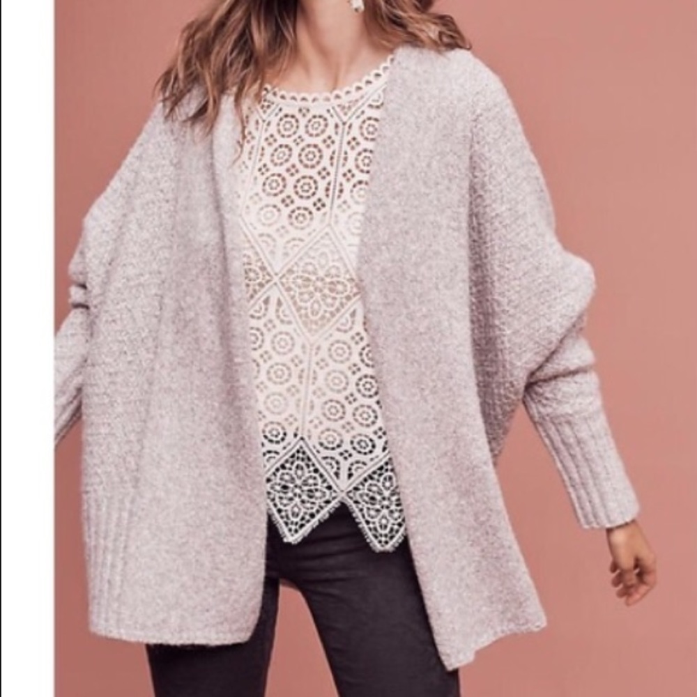 Anthropologie grey cozy sweater